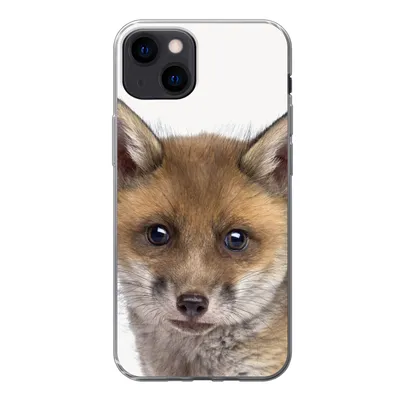 Produktbild von MuchoWow® Handyhülle Schutzhülle Hülle für iPhone 13 Fuchs - Tiere - Jungtier - Jungen - Mädchen - Kind Silikon Softcase Handy Hülle - Karteninhaber