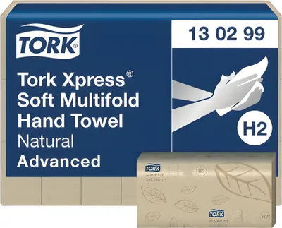 Zdjęcie produktu dla TORK 130299 Papierhandtücher 130299 H2 Advanced Interfold-Falzung 2-lagig 3.780 Tücher