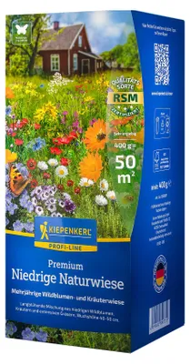 Artikelbild 2 von 'Profi-Line Premium Niedrige Naturwiese (400 g)' aus der Kategorie Rasensamen