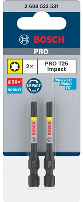 Immagine prodotto di Bosch bit PRO Torx Impact, T25, 55 mm - 2 ks