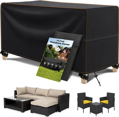 Obrázok produktu pre Ochranný kryt na záhradný nábytok 200 x 160 cm, 420D Oxford tkanina, vodotesný, pre ratanový nábytok