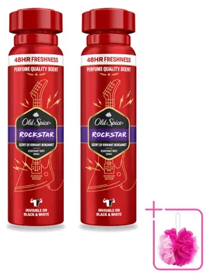 Zdjęcie produktu dla 2 sztuki dezodorantu w sprayu Old Spice Rockstar, 150 ml - zestaw ekonomiczny