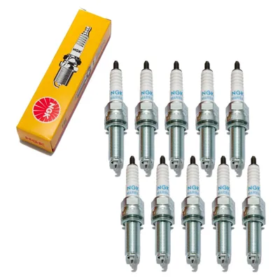 Obrázok produktu pre Sada zapaľovacích sviečok NGK 10x LMAR8A-9 s potlačeným rušením, 26,5 mm extra dlhý závit Ø 10,0 mm šesťhran 14,0 mm, medzera medzi elektródami 0,90 mm, tepelná hodnota 8, 4313