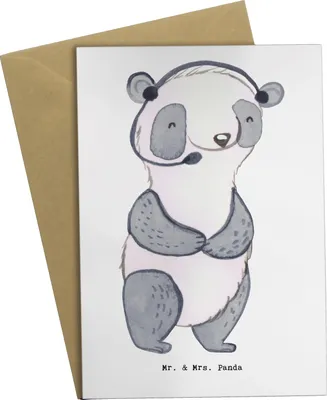 Produktbild von Mr. & Mrs. Panda Klappkarte Meteorologin Herz - Weiß - Geschenk, osterkarte, einladungskarten, weihnachtskarten, vatertagskarte, hochzeitskarten, genesungskarte
