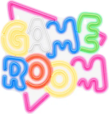 Image de Forever Light Veilleuse néon PLEXI LED GAME ROOM Enseigne lumineuse LED Signe multicolore Pour le gamer - UnReproduction de chambre pour le mur.