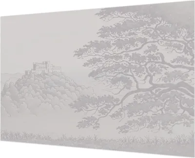 Produktbild von Wandtapete - Dekorative Tapete für Wohnzimmer - Tapetenfolie für Wanddekoration - 152x104 cm - Burglandschaft