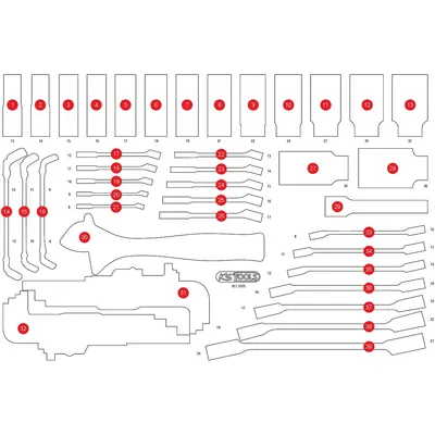 Image de KS TOOLS Garniture vide en mousse pour 811.1055 ( 811.1055-97 )