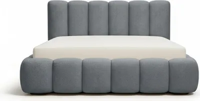 A bed with a mattress on a white background.
