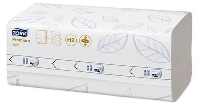 Papierové utierky, stlačené, Interfold, 2-vrstvové, 170 útržkov, H2 systém, Premium, TORK "Xpress Soft Multifold", biela
