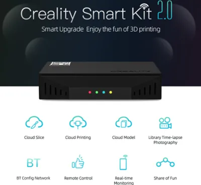 Obrázok produktu pre Creality 3D Printer Camera Monitor Smart Kit WiFi Box HD 1080P Real-Time Remote Control Time-lapse Photography for 3D Printing Cloud Slice Cloud Print with APP 8G TF Card Compatible with Most Creality 3D Printers CR-10 Ender-3 Ender-6