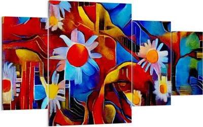 Produktbild von Bild auf Leinwand - Leinwandbild - Blume Abstraktion - 160x90cm - Wand Bild - Wanddeko - Wandbilder - Leinwanddruck - Bilder - Kunstdruck - Wanddekoration - Leinwand bilder - Wandkunst - DL160x90-3466