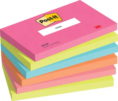 Produktbild von Post-it Haftnotizen Notes 127 x 76 mm Poptimistic 6 Blöcke á 100 Blatt