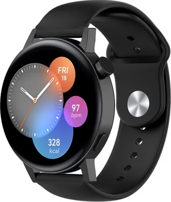 Produktbild von Strap-it Huawei Watch GT 3 42mm Sportarmband (Schwarz)