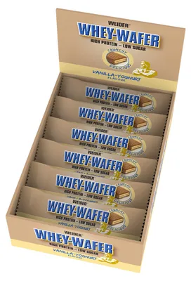Produktbild von Weider Whey-Wafer - 12 Riegel a 35 g Vanilla-Yoghurt