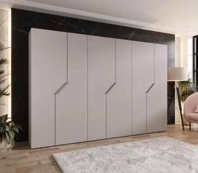 Obrázek produktu pro Široká šatní skříň 300 cm ELIRA 1 - kašmír / kašmírové úchyty