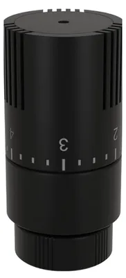 Immagine prodotto di Schläfer 37040300 | Valvola Design Termostatica Nero Opaco per Termosifoni, Testina di Comando per Radiatore Sensibile a liquido, Manopola con Regolazione intervallo Temperatura, Attacco M30x1,5