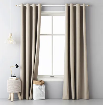 Produktbild von JEMIDI Vorhang blickdicht lichtundurchlässig 140x250cm - Gardine mit Ösen Anbringung - Ösenschal Dekoschal Verdunkelungsvorhang - 100% Polyester