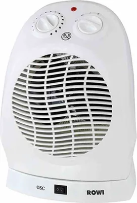A white electric heater is shown against a white background.