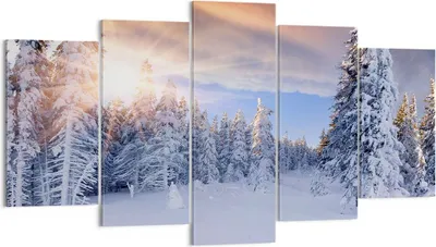 Produktbild von Bild auf Leinwand - Leinwandbild - Abenteuer alpen winter schnee - 160x85cm - Wand Bild - Wanddeko - Leinwanddruck - Bilder - Kunstdruck - Wanddekoration - Leinwand bilder - Wandkunst - EA160x85-2433