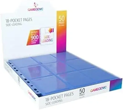 Produktbild von Gamegenic Kartenmappe Sideloading 18-Pocket Display Blau 50 Stück