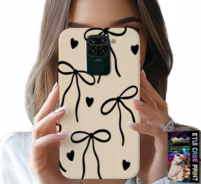 Immagine prodotto di Custodia Per Xiaomi Note 9 - Fiocco Beige Con Motivi Di Moda A Nastro