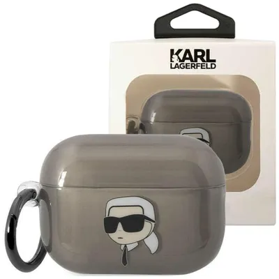 Produktbild von Karl Lagerfeld KKLAP2HNIKTCK Airpods Pro 2 Hülle schwarz/schwarz Ikonik Karl Lagerfeld