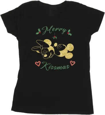 Produktbild von Disney - "Merry Kissmas" T-Shirt für Damen BI33559 (XL) (Schwarz)