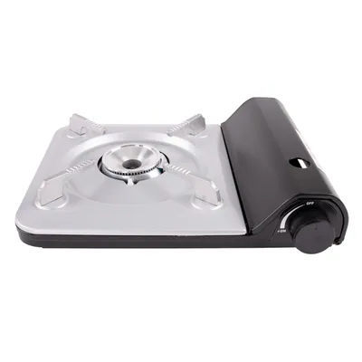 Produktbild von Campingkocher mit Grill CPRO-0106 2500W Gaskocher Kartuschenkocher Piezozündung Koffer Outdoor Camping Gasherd