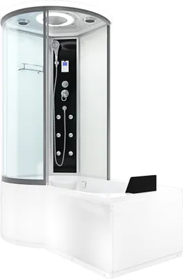 Produktbild von Kombination Badewanne Dusche K55-R01 Duschtempel 100x170 cm