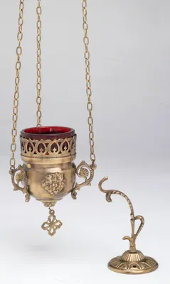 Produktbild von Haken zu Ewiglicht-Ampel aus Messing Gold Länge 14 cm