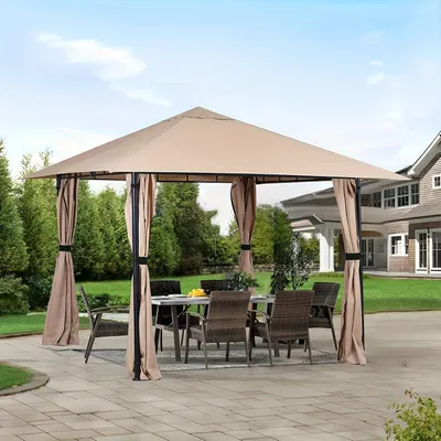 Productafbeelding van Partytent - Tuinpaviljoen - Tuinfeest Tent - Feesttent - Vouwtent - 3x3 m - Waterafstotend Polyester