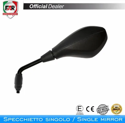 Image de FAR 7164 rétroviseur droit noir approuvé pour guidon