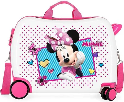 Zdjęcie produktu dla JOUMMABAGS Walizka dziecięca na kółkach Minnie Joy MAXI tworzywo ABS, 50x38x20 cm, pojemność 34 l