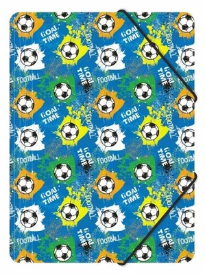 Imagen del producto de Carpeta de plástico A4 con goma elástica y estampado de fútbol