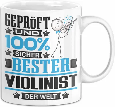 Produktbild von Violinist Geschenk Lustiger Spruch für Violinist Geschenkidee Bester Violinist Der Welt (Weiß)