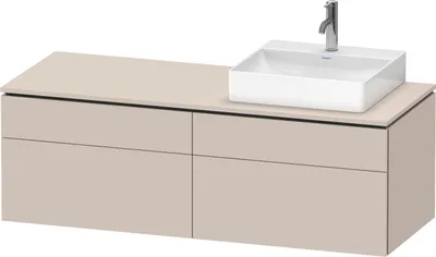 Produktbild von DURAVIT LC4870R91910000 Konsolen-WTU wandh. L-Cube 550x1400x4