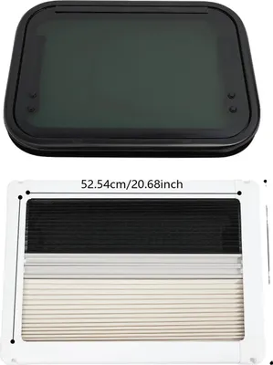 Obrázok produktu pre Okná do karavanov, skryté skladacie clony, nastaviteľný uhol otvorenia, 500 × 350 mm
