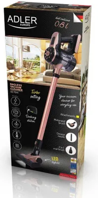 Obrázok produktu pre Adler AD 7044, Tyčový vysávač 2 v 1, Bezvreckové, Medená, Suchý, Batérie, 250 W