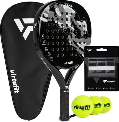 Produktbild von VirtuFit Hybrid Padel Set - Schwarz - Grau
