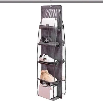 Immagine prodotto di Scaffale porta scarpe per 10 paia - Ideale per la porta o l'armadio - Per bambini e adulti