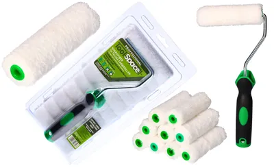 Obrázok produktu pre Verfroller, valček na farbu, 10 kusov, priemer 11 cm, s gumovou rukoväťou