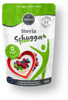 Produktbild von BORCHERS Schugga green, Kristalline Streusüße, Stevia-Erythrit Mischung 300g