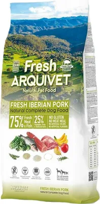 Immagine prodotto di ARQUIVET: Fresco di maiale iberico e pesce - cibo umido per cani - 10 kg