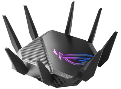 Produktbild von ASUS ROG Rapture GT-AXE11000 - Tri-Band 6E (802.11ax) Wi-Fi 6E Gaming Router mit 6 GHz Band, 2.5G WAN/LAN Port, PS5 Unterstützung, WAN Aggregation, VPN Fusion, Netzwerksicherheit und AiMesh Unterstützung