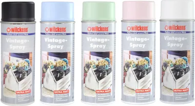 Produktbild von Wilckens Vintage Spray 400ml Shabby Chic Retro Kreidefarbe Effekt Matt Spaydose, Farbe:Andalusien (rosa)
