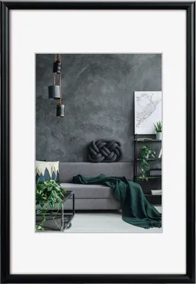 Produktbild von Hama Detroit, Einzelbilderrahmen, Aluminium, Schwarz, Matte, Tisch, 50 x 70 cm