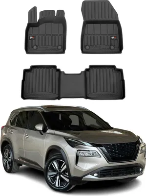Zdjęcie produktu dla 2021-2025 Dywaniki podłogowe Nissan X-Trail IV T33 TPE czarne 3 szt