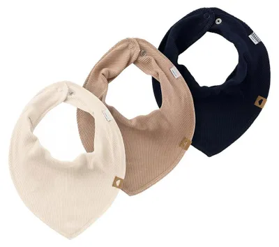 Image de Name It 13222639, Bavoir écharpe, Beige, Black, White, Uni, Baby, Solid colour, Snap closure