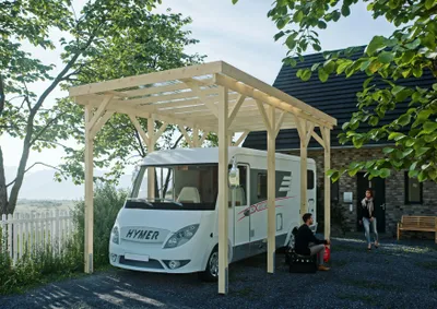 Produktbild von Wohnmobil-Carport Malibu II 3,44x6,50 m - inklusive umweltfreundlichen PET-Platten