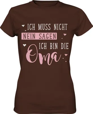 Produktbild von Oma lustiges Damen Premium T-Shirt – Brown / XS